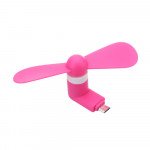 Wholesale Micro USB Android V8V9 Portable Cell Phone Mini Electric Cooling Fan (Pink)